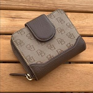 Dooney & Bourke Brown Signature Logo Monogram Wallet